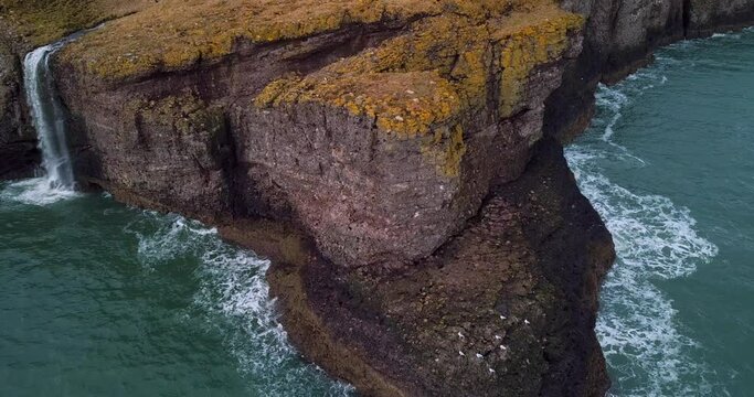 Aerial view of Scotland Fowlsheugh, Natural landscapes