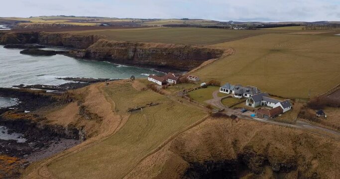 Aerial view of Scotland Fowlsheugh, Natural landscapes