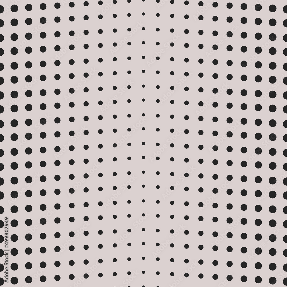 Poster The black dots go seamlessly in horizontal rows. Vector decor dots.