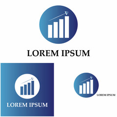 Graph Icon in trendy flat style isolated on white . Chart bar symbol for your web site design  logo  app  UI.