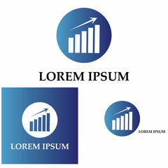 Graph Icon in trendy flat style isolated on white . Chart bar symbol for your web site design  logo  app  UI.