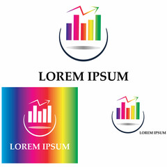 Graph Icon in trendy flat style isolated on white . Chart bar symbol for your web site design  logo  app  UI.