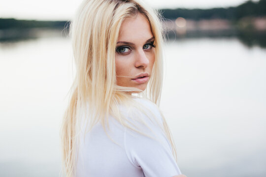 Colorful face in beautiful style close-up portrait . Fashion model. Beauty face.