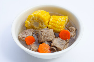 Pork Rib Soup with Corn and Carrots