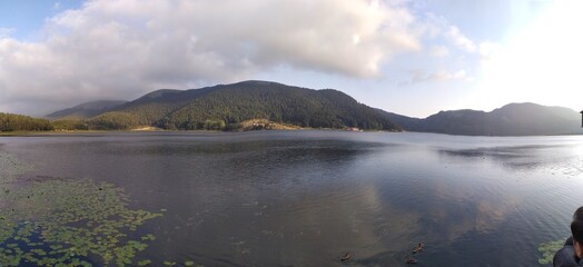 lake and mountains