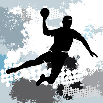 Handball sport graphic.
