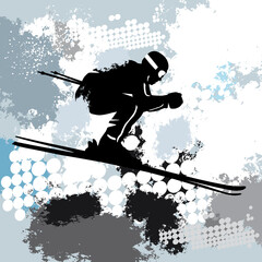 Ski sport graphic.