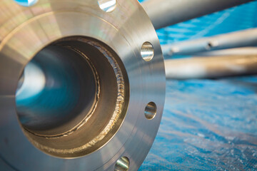 Stainless steel piping flange valve component GTAW TIG welded joint