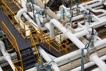 Pipe line oil and gas valves at gas plant pressure safety valve selective