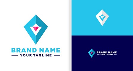 KITE LOGO GEOMETRIC TECHNOLOGY EDITABLE