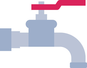 Fototapeta premium Faucet flat icon