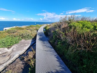The cliffs near Cronulla beach in Sydney, Australia on a sunny day