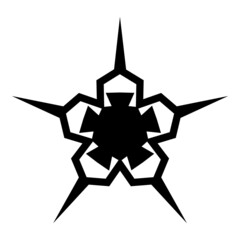 Sharp Star Flat Icon Isolated On White Background