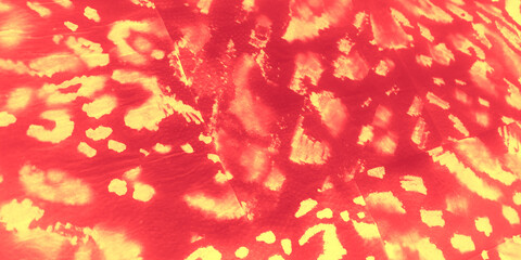 Orange Print Leopard. Digital Cheetah. Orange