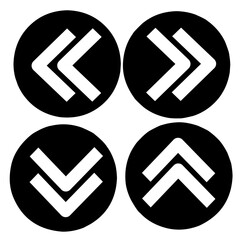 set of navigation icons vector.navigate right,left,up and down.