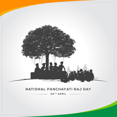 National Panchayati Raj Day - obrazy, fototapety, plakaty