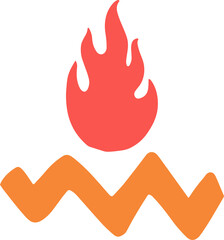illustration of a burning fire