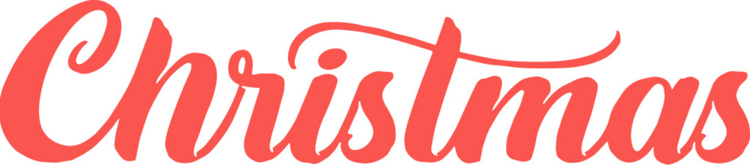 Obraz premium christmas lettering typography