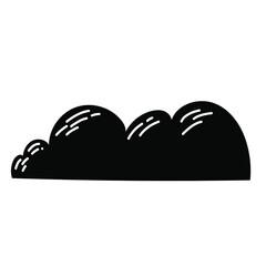 Speech blank bubble symbol monochrome black cloud isolated on white background. Ideal for cartoon comic book presentation decoration.