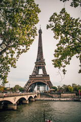 Fototapeta na wymiar The Eiffel Tower in Paris, Europe