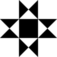 Barn quilt symbol icon