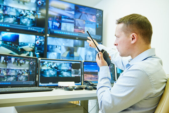 Surveillance security system. Video monitoring woker