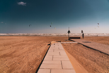 Windy day on the sea of Riccione