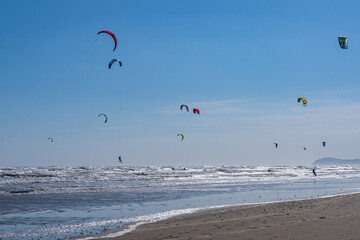Kite surf in Mar Mediterraneo, Riccione