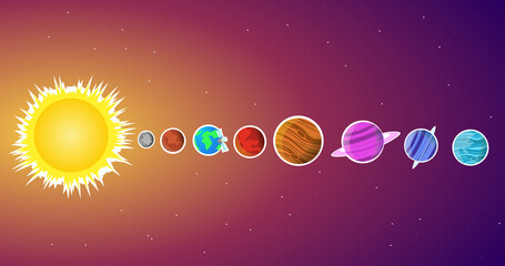 Obraz na płótnie Canvas Set of colorful space icons isolated on background. NFT vector illustrations of cosmic planet.