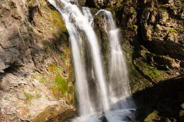 Fototapeta na wymiar Majestic waterfall in Weesen in Switzerland