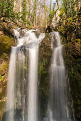 Majestic waterfall in Weesen in Switzerland