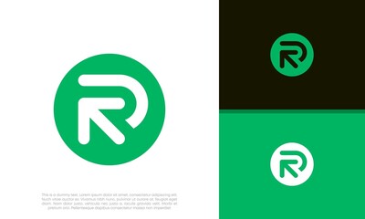 Initials R logo design. Initial Letter Logo.	