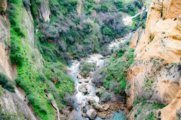 The fabulous cliffs of the Old Town of Ronda in Andalusia, Spain