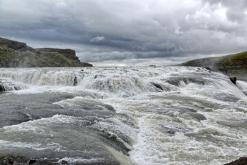 waterfall in the mountains