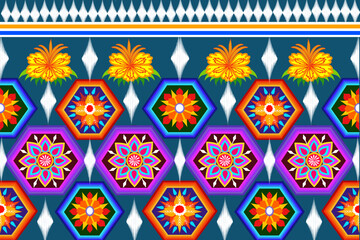 Seamless floral pattern designed for carpets, wallpaper, clothing, batik and coloring books.
