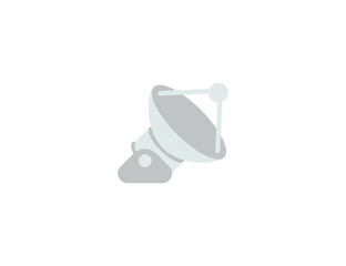 Satellite Antenna Vector Isolated Emoticon. Satellite Antenna Icon