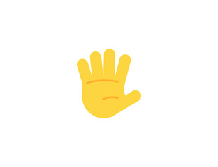 Hand with Fingers Splayed Gesture Emoticon. Vector Hand with Fingers Splayed Emoji