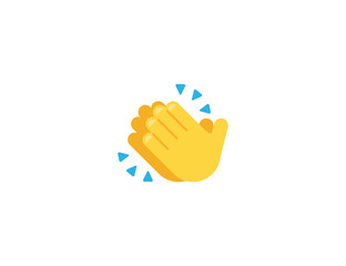 Clapping Hands Gesture Emoticon. Vector Clapping Hands Emoji