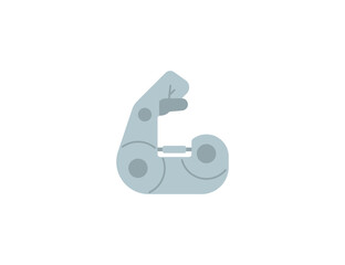 Mechanical Arm Vector Isolated Emoticon. Mechanical Arm Icon