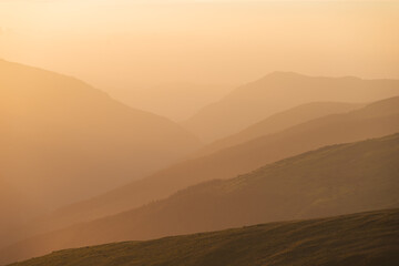Summer sunrise in Parang Mountains, Romania