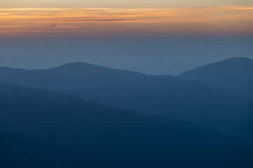 Summer sunrise in Parang Mountains, Romania