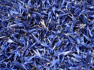 Cornflower blue dry flowers. pharmaceutical raw materials. Centaureae cyani flos.