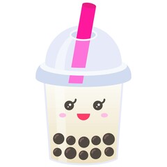 Bubble milk, Bubble tea vector illustration