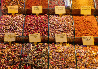 Turkish floral fruit tea for sale in Istanbul Turkey