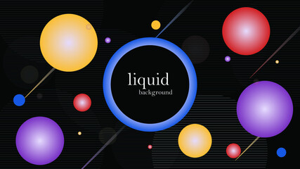 Obraz premium Set of isolated abstract aqua spot with gradient or dynamic color.Vector colorful neon templates. Circle shapes with vivid gradients. Fluid gradients for banners, Abstract liquid shape black, 3d.eps10