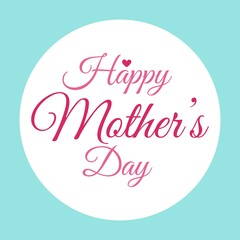 Fototapeta na wymiar pink inscription happy mother's day, happy mother's day card, lettering, happy mother's day