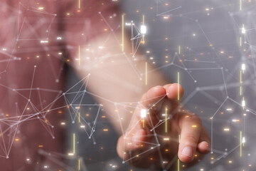 Communication technology for internet business. Global world network and telecommunication