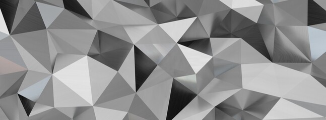 Abstract 3d rendering of triangulated surface. Contemporary background. Futuristic polygonal