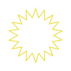 Abstract illustration of the sun. Schematic representation of the sun. Sun Icon.