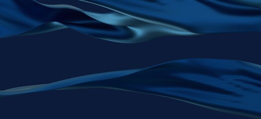 Abstract Blue Waves Stripe Pattern Background - obrazy, fototapety, plakaty